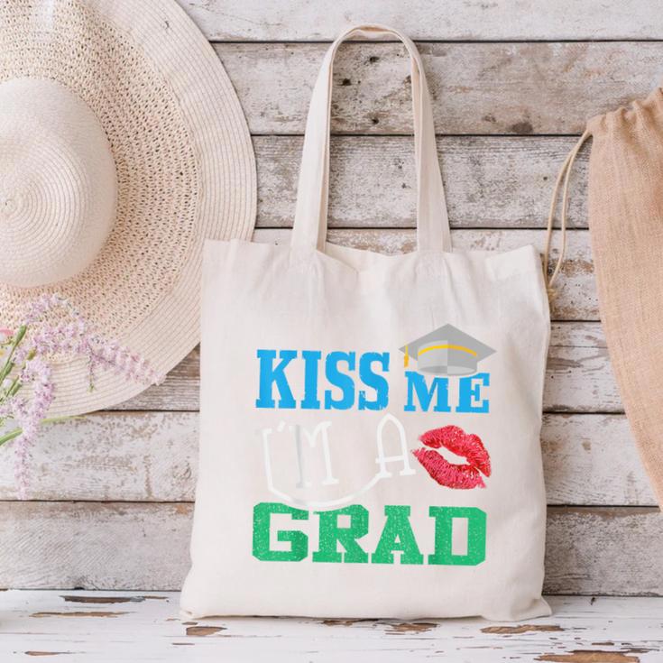 Kiss Me I'm A Grad 2018 Senior Graduation Canvas Tote Bag