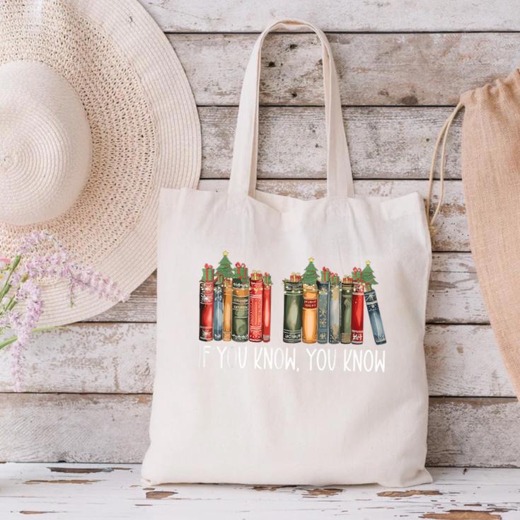 If You Know You Know 6 7 Reading Books Christmas 67 Meme Canvas Tote Bag