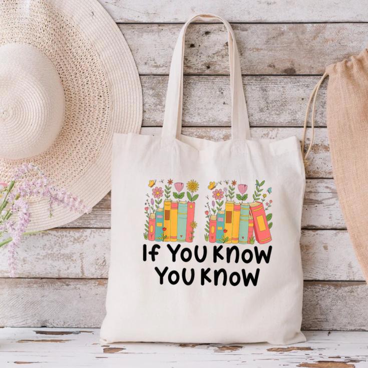If You Know You Know 6 7 Reading Books Merry Christmas Canvas Tote Bag