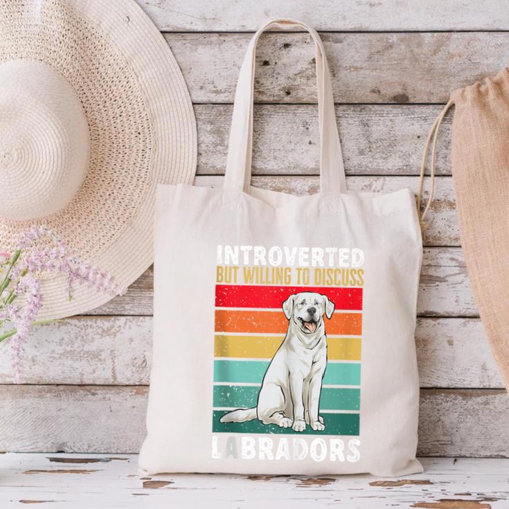 Labrador Retriever Introvert White Lab Canvas Tote Bag