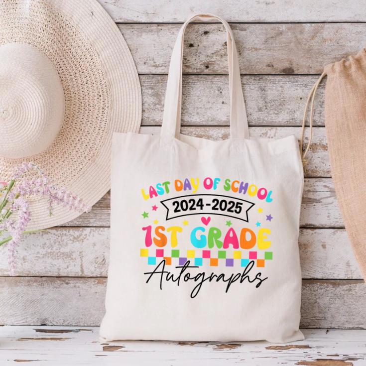 Last Day Of School Autograph 1st Grade Graduation Boys Girls Canvas Tote Bag