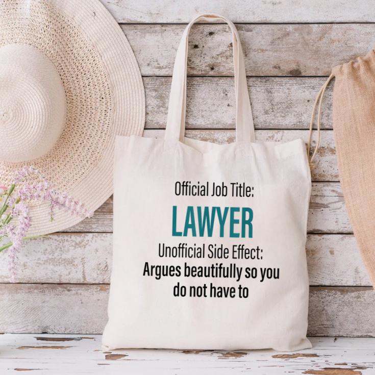 Lawyer Definition Quote Attorney Student Graduation Canvas Tote Bag