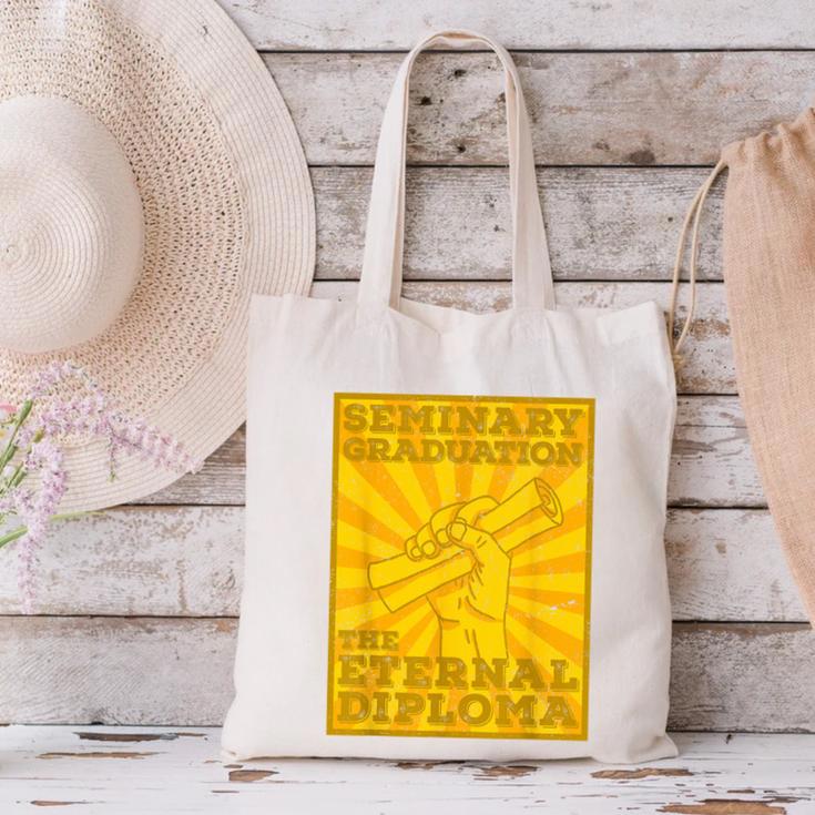 LDS Mormon Seminary Graduation Eternal Diploma Shirt Canvas Tote Bag