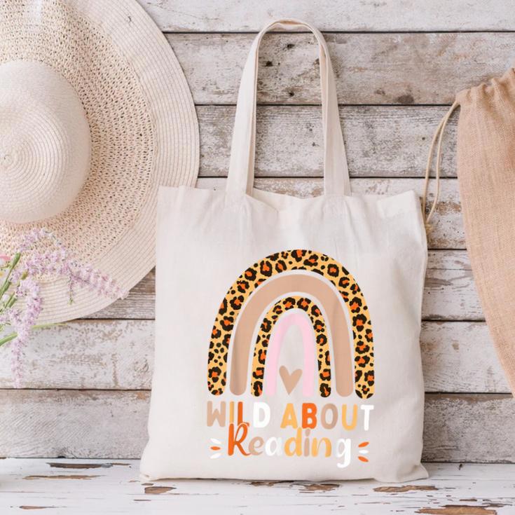 Leopard Teacher Wild About Reading Books Reader Librarian Canvas Tote Bag