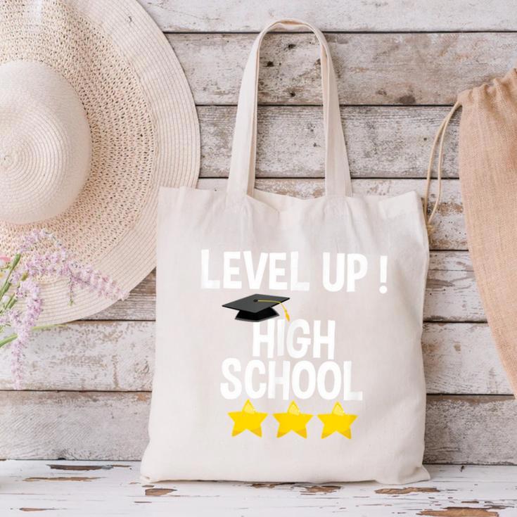 Level Up High School 8th Grade Graduation T-Shirt Canvas Tote Bag