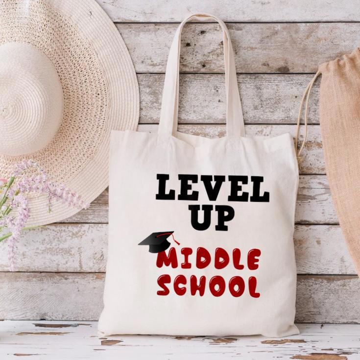 Level Up Middle School 5th Grade Graduation Canvas Tote Bag
