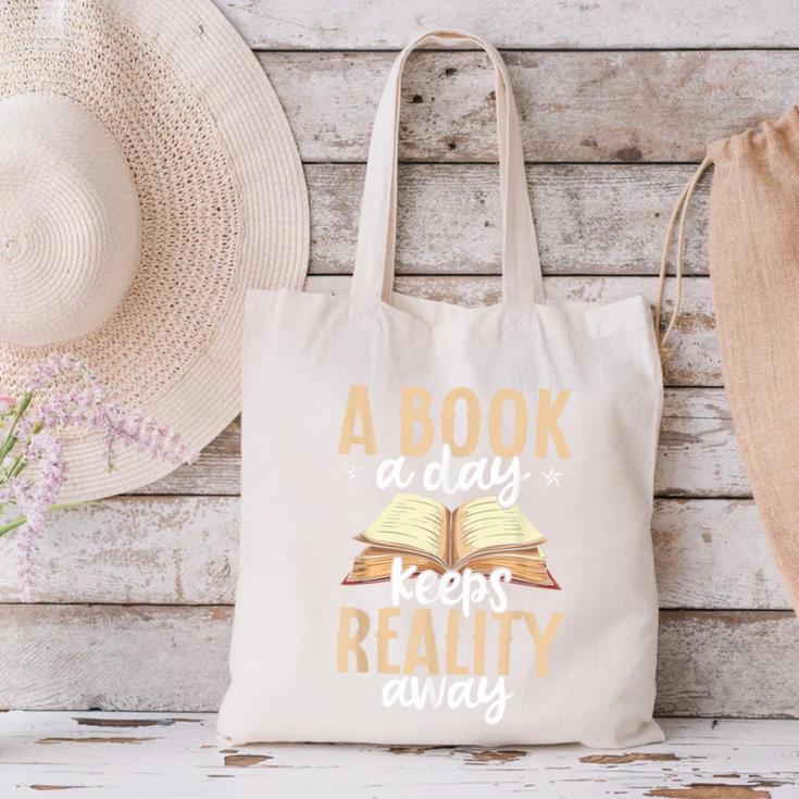 Librarian A Book A Day For Book Lover Reading Library Canvas Tote Bag