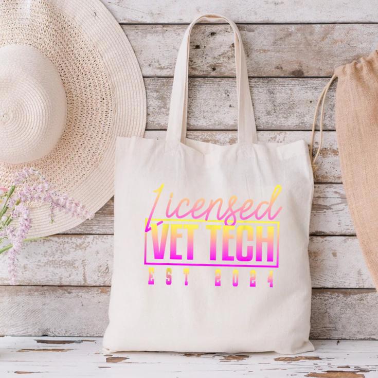 Licensed Vet Tech Veterinary Technician Graduation 2024 Canvas Tote Bag