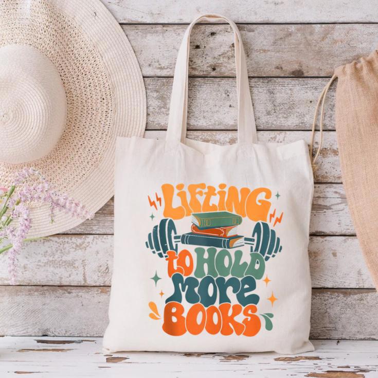 Lifting To Hold More Books Weightlifting Workout Bookish Canvas Tote Bag Lifting To Hold More Books Weightlifting Workout Bookish Canvas Tote Bag