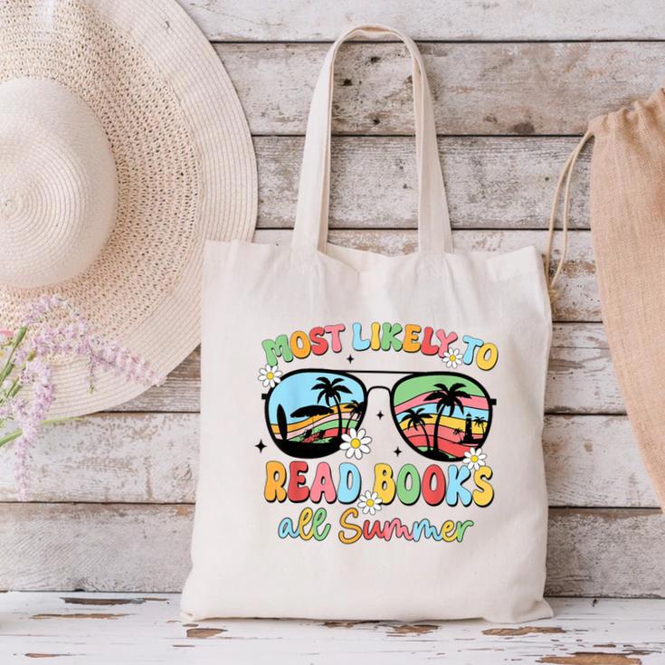 Most Likely To Read Books All Summer Book Lovers Canvas Tote Bag