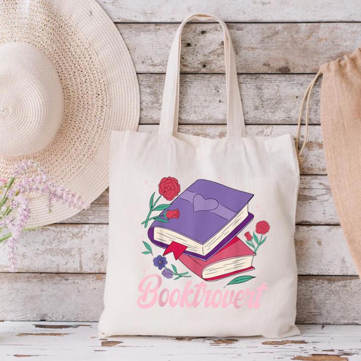 Literary Reading Book Introvert Booktrovert Reading Canvas Tote Bag