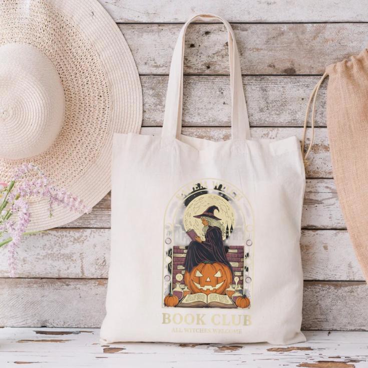 Literary Salem Witch Book Club All Witches Welcome Canvas Tote Bag
