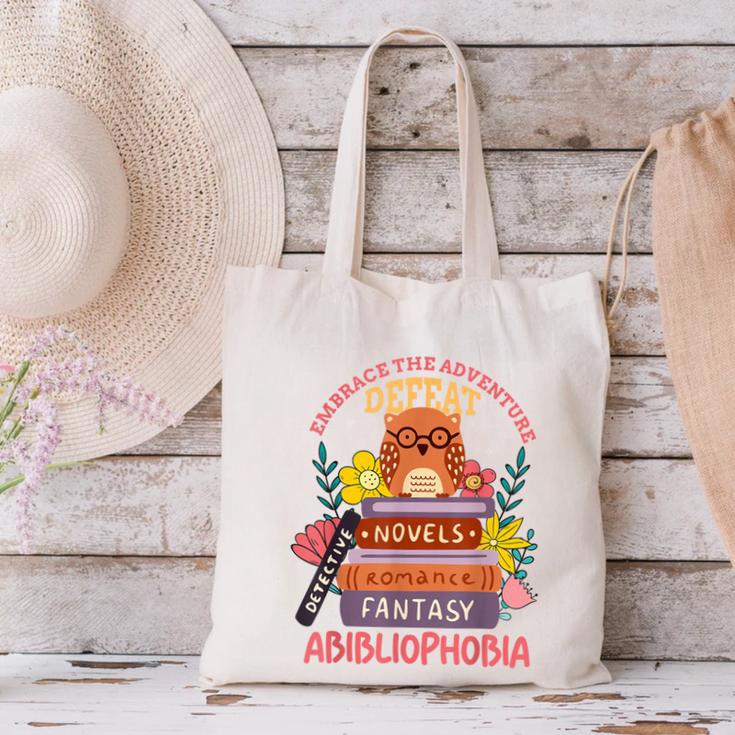 Literature Abibliophobia Book Reader Canvas Tote Bag