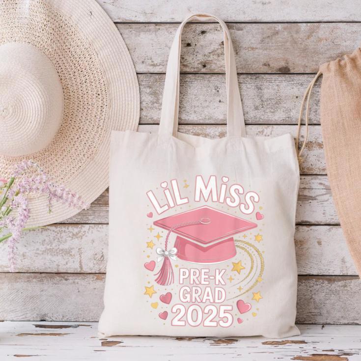 Little Miss Pre-K Grad 2025 Preschool Graduation Girls Kids Canvas Tote Bag