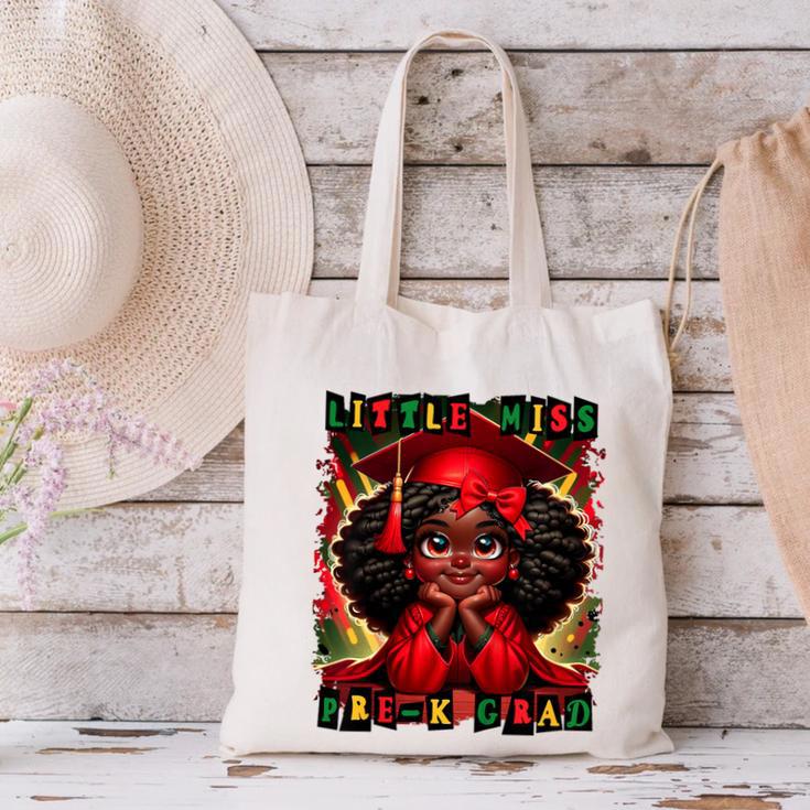 Little Miss Pre-K Grad 2026 Girl Preschool Graduation Canvas Tote Bag