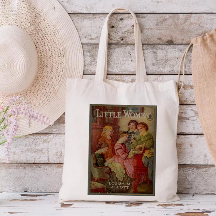 Little Women Book Cover Canvas Tote Bag Little Women Book Cover Canvas Tote Bag