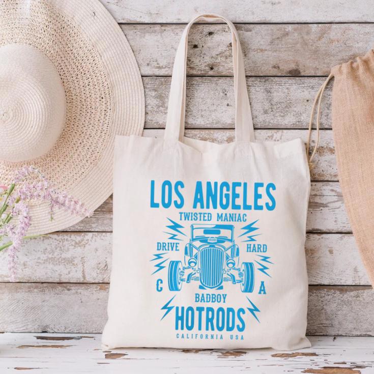 Los Angeles Hotrods Automotive Nostalgia Premium Tri-Blend Canvas Tote Bag