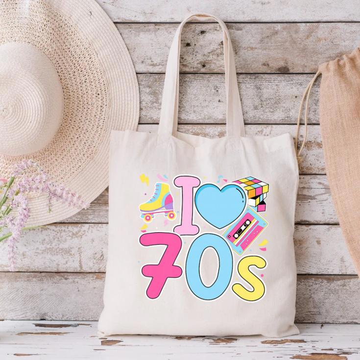 I Love 70's Retro Style Nostalgia Vibe 1970's Party Premium Tri-Blend Canvas Tote Bag I Love 70's Retro Style Nostalgia Vibe 1970's Party Premium Tri-Blend Canvas Tote Bag