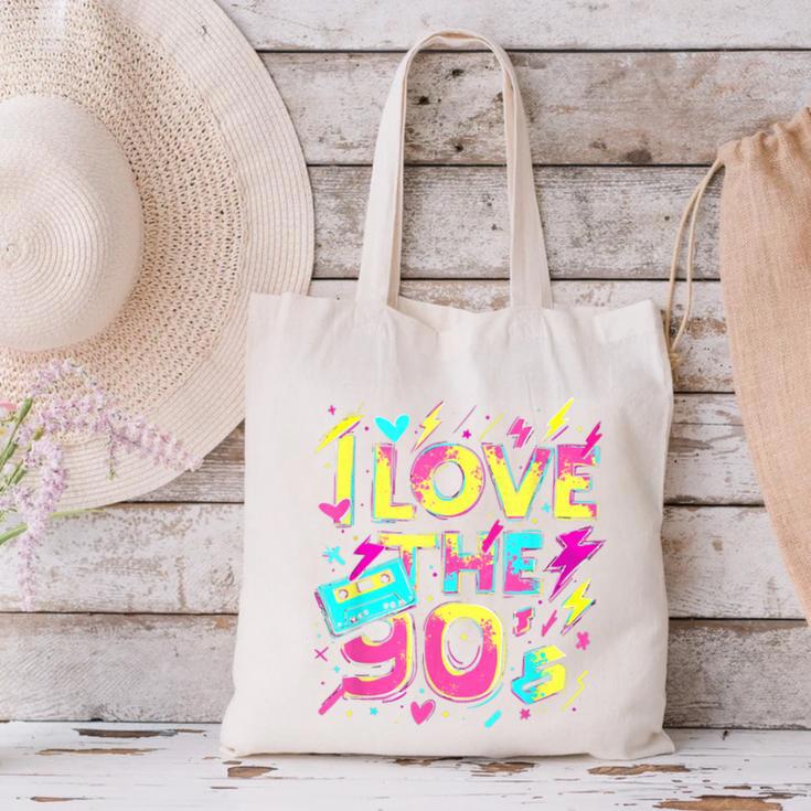 I Love The 90'S 90s Retro Nostalgia Canvas Tote Bag