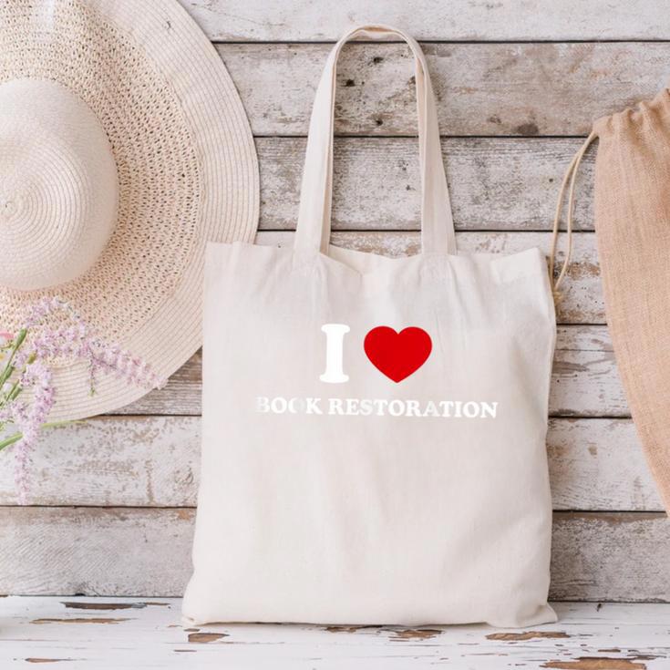 I LOVE BOOK RESTORATION Canvas Tote Bag