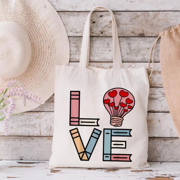 Love Books Reading Canvas Tote Bag