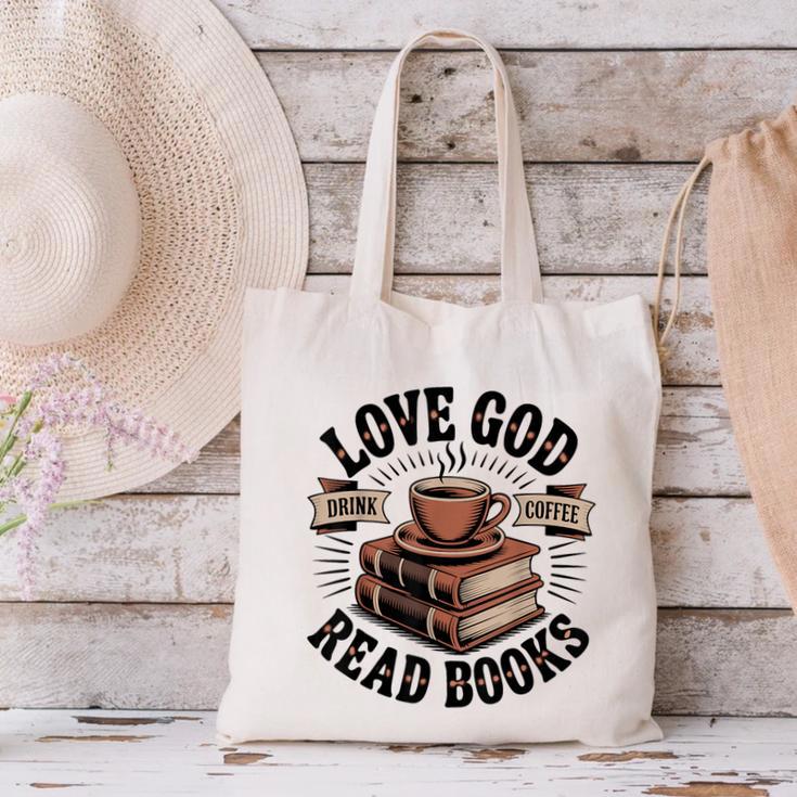 Love God Drink Coffee Read Books – Vintage Spiritual Reading Canvas Tote Bag Love God Drink Coffee Read Books – Vintage Spiritual Reading Canvas Tote Bag
