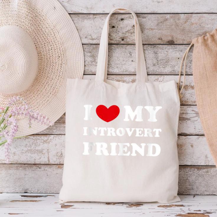 I Love My Introvert Friend I Heart My Introvert Friend Canvas Tote Bag I Love My Introvert Friend I Heart My Introvert Friend Canvas Tote Bag