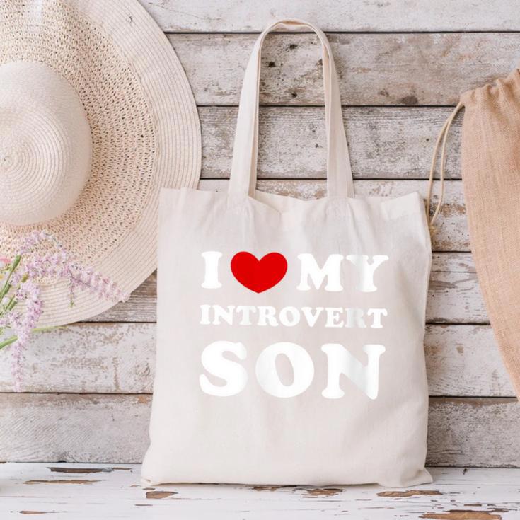 I Love My Introvert Son I Heart My Introvert Son Canvas Tote Bag I Love My Introvert Son I Heart My Introvert Son Canvas Tote Bag