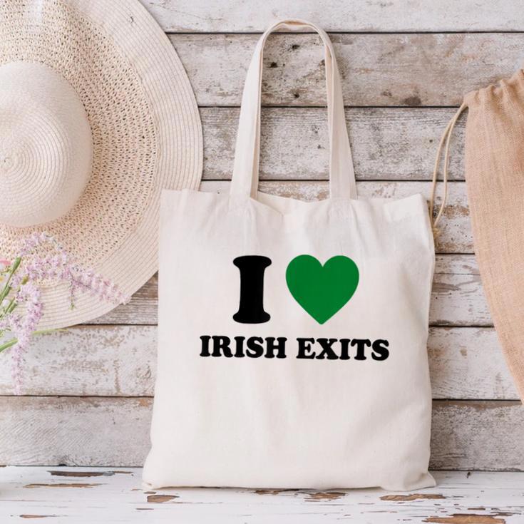 I Love Irish Exits St Patrick's Day Introvert Party Canvas Tote Bag