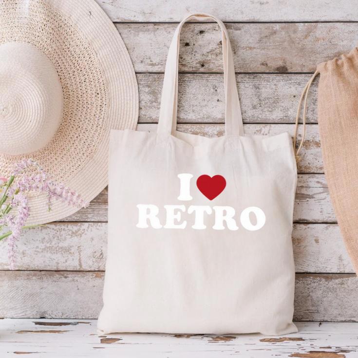I Love Retro Vintage 80s 90s Nostalgia Premium Tri-Blend Canvas Tote Bag