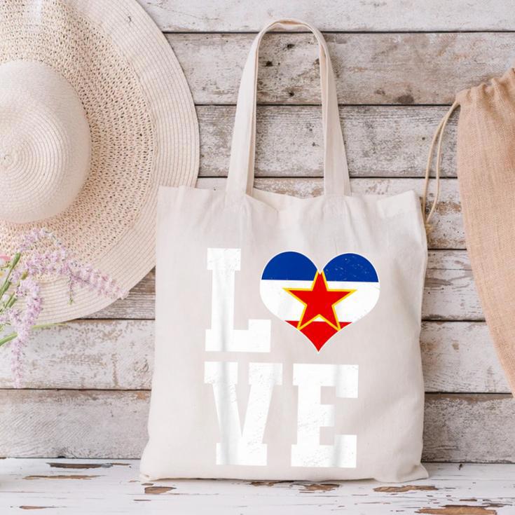 Love Yugoslavia Proud Yugoslav Nostalgia Canvas Tote Bag
