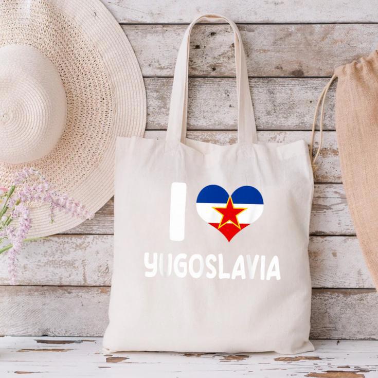I Love Yugoslavia Proud Yugoslav Nostalgia Saying Canvas Tote Bag