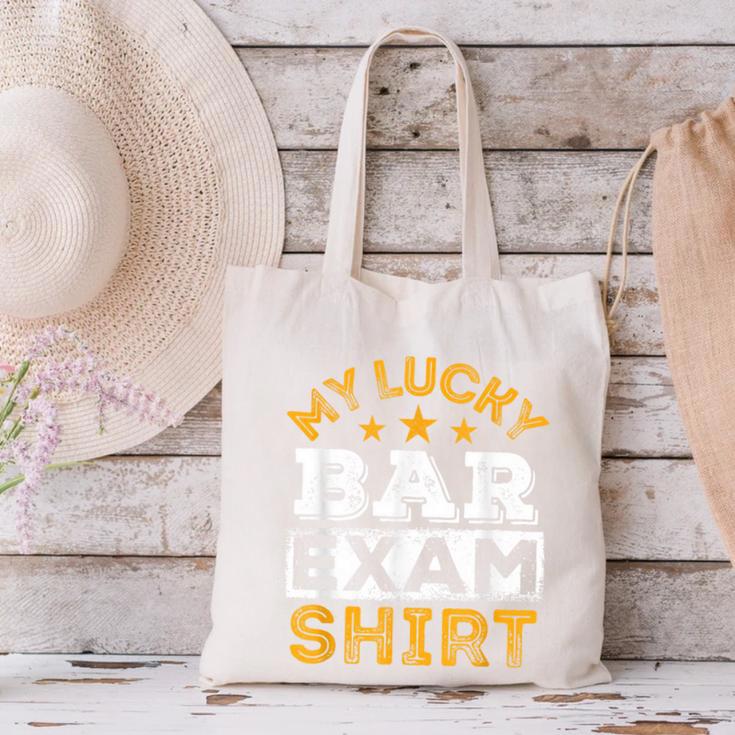 My Lucky Bar Exam Shirt Lawyer Law School Graduation Canvas Tote Bag