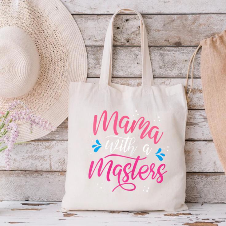 Mama With A Masters Degree Mom Graduation Mother's Day Canvas Tote Bag