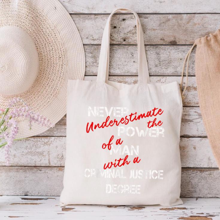 Man Criminal Justice Degree Graduation Or Career Canvas Tote Bag