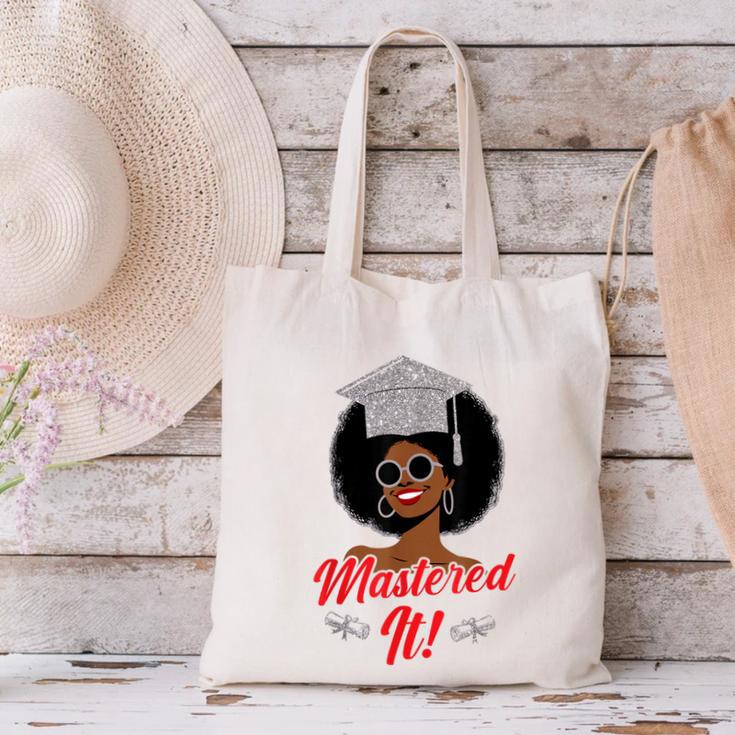 Master Degree Graduation Gifts Black Girl Canvas Tote Bag