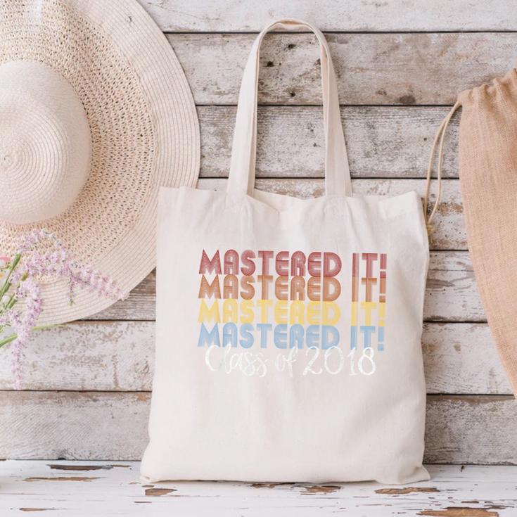 Mastered It Masters Degree Graduation Shirt For Him Her Canvas Tote Bag