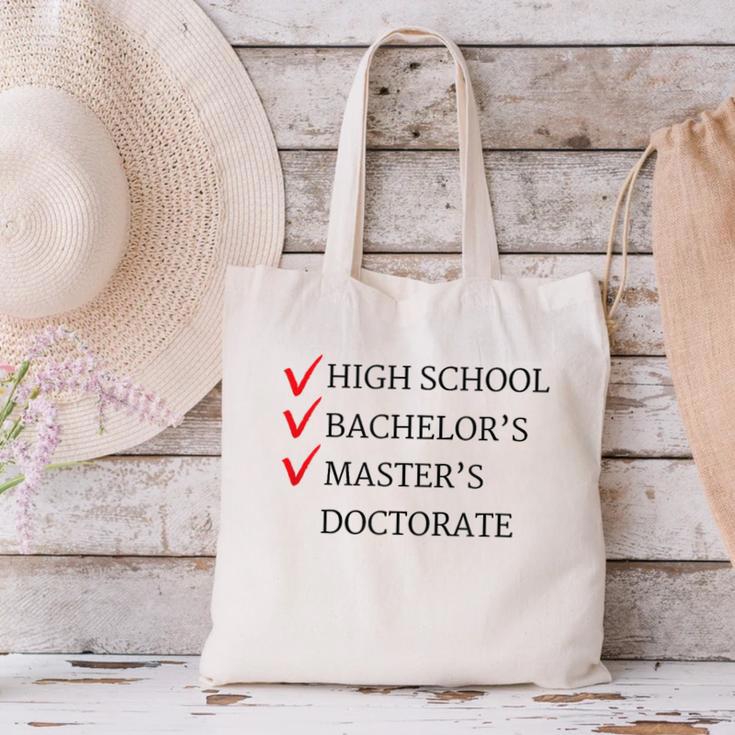 Master's Degree Graduation Graduate Canvas Tote Bag