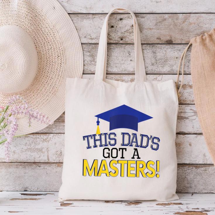 Masters Degree Proud Dad Graduation Shirt MBA Social Work Canvas Tote Bag
