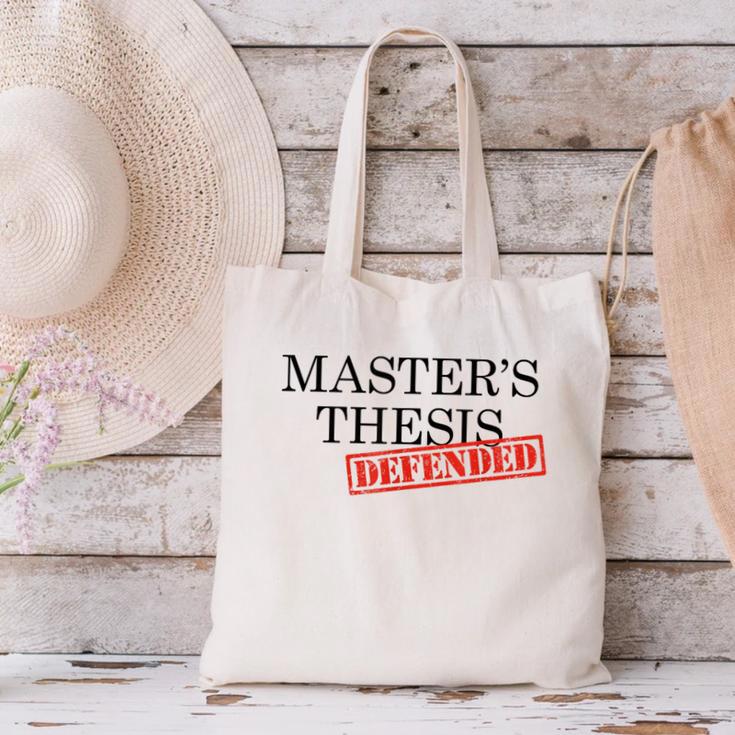 Master's Thesis Defense Tshirt Masters Graduation Shirt Canvas Tote Bag
