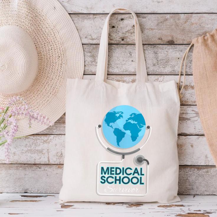 Medical School Survivor Med Graduation Canvas Tote Bag