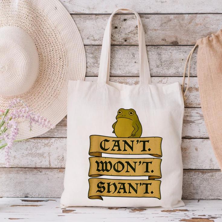 Medieval Frog Meme Sarcastic Introvert Humor Fantasy Canvas Tote Bag Medieval Frog Meme Sarcastic Introvert Humor Fantasy Canvas Tote Bag