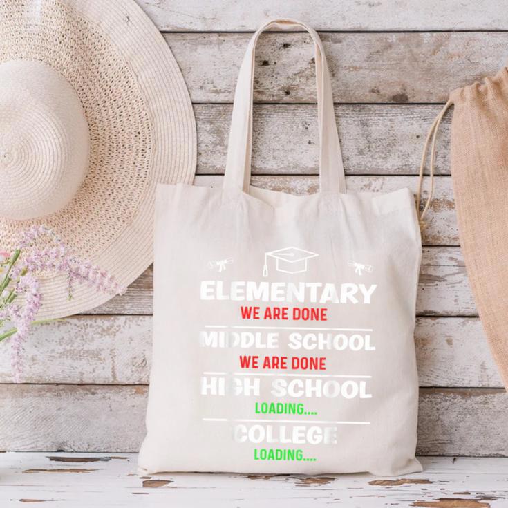Middle School Graduation We Are Done Class Of 2023 8th Grade Canvas Tote Bag