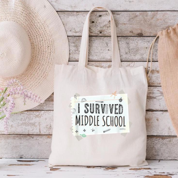 Middle School Graduation Shirts Graduate Grad Canvas Tote Bag