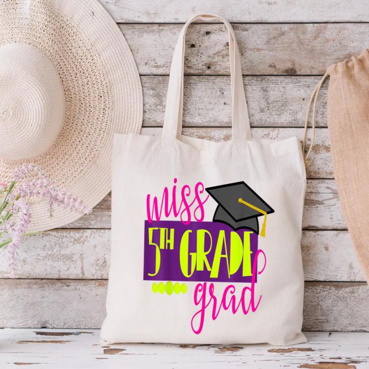 Miss 5th Grade Shirt 5 Grad Kids Girl Graduation School Canvas Tote Bag