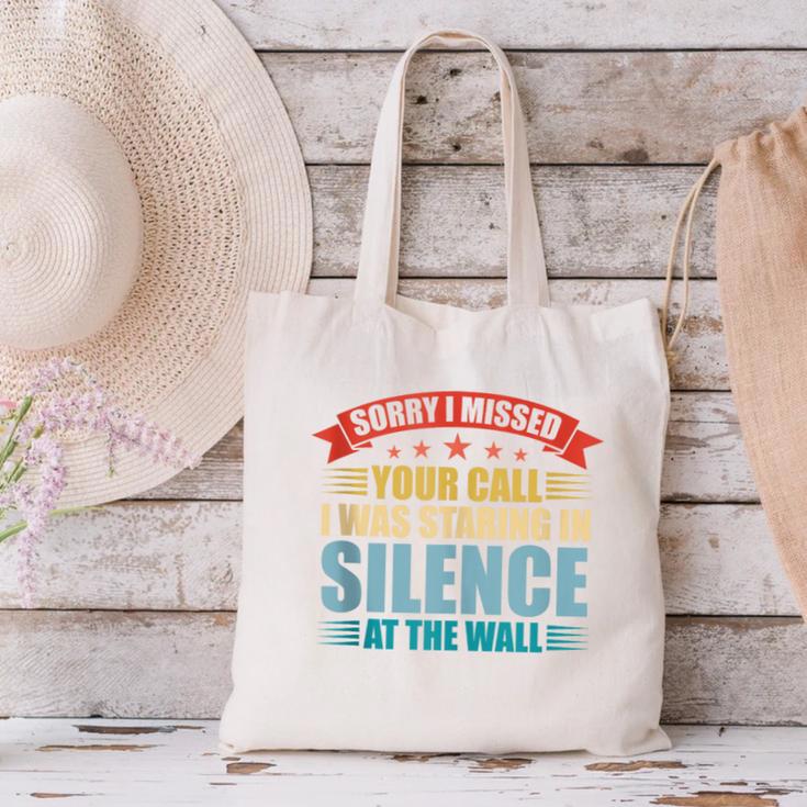 I Missed Your Call i Was Staring In Silence Introvert Canvas Tote Bag I Missed Your Call i Was Staring In Silence Introvert Canvas Tote Bag