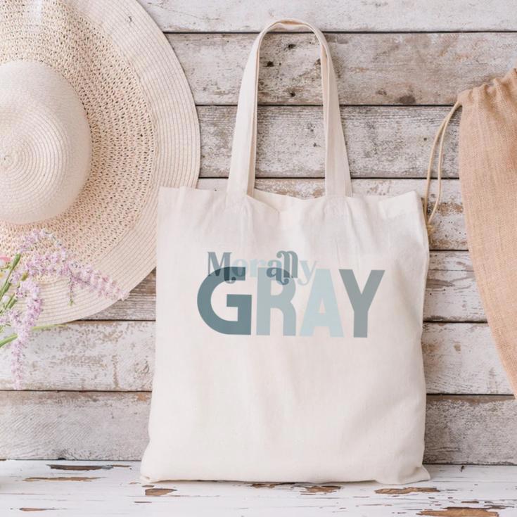 Morally Gray Shirt Cute Romance Novel Reader Smut Book Premium Canvas Tote Bag