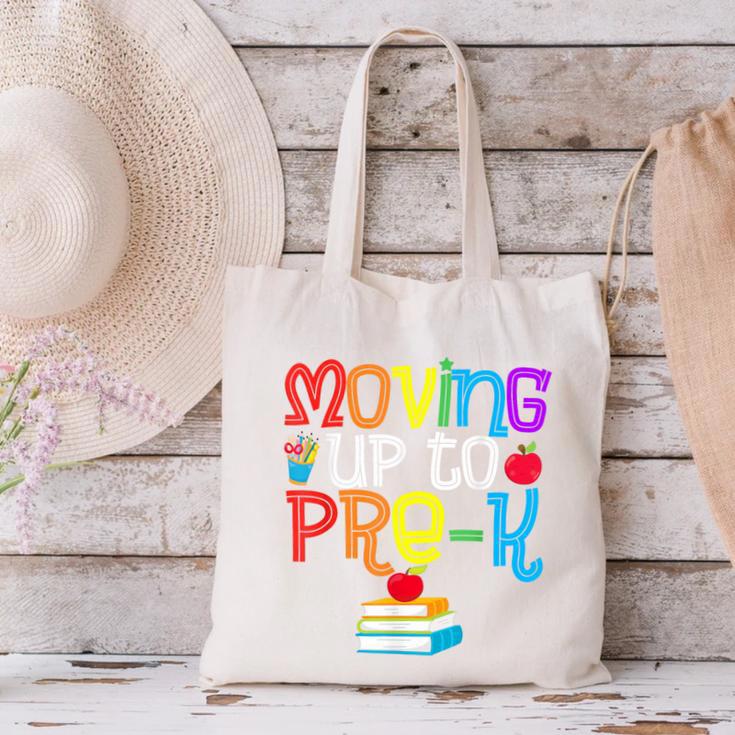 Moving Up To Pre-K Teacher Student Kid Graduation T-Shirt Canvas Tote Bag