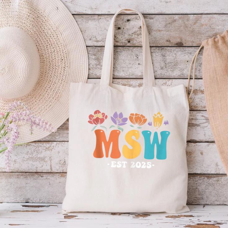 MSW Est 2025 Graduation School Social Worker Shirt Master Canvas Tote Bag