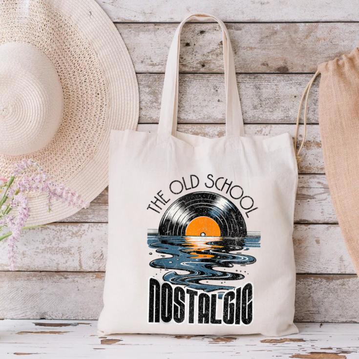 Music Old School Nostalgia Record Canvas Tote Bag